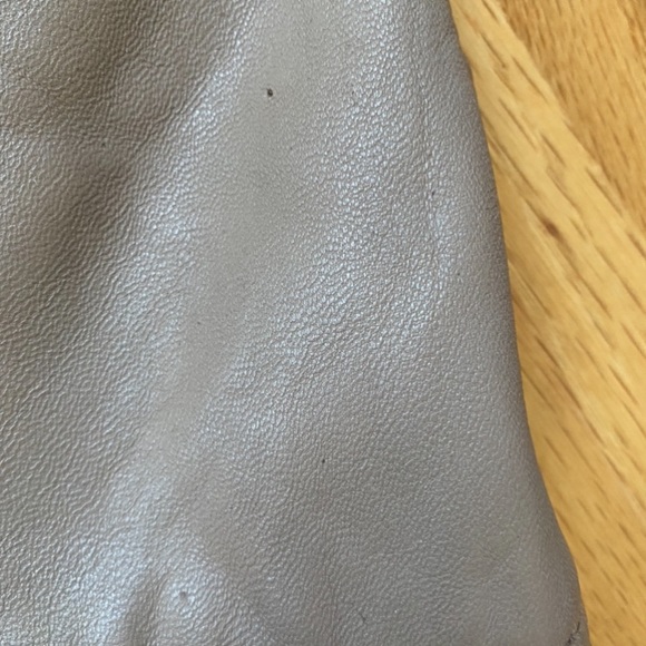 Boston Proper Tan Leather Studded Moto Jacket - Picture 8 of 12